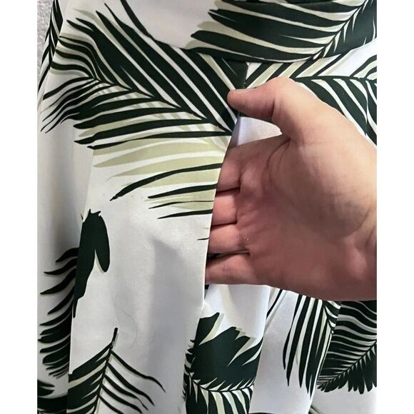 C/MEO Collective Revolve Witness Fit Flare Dress S Small Tropical Leaf Pine Maui - Picture 6 of 11